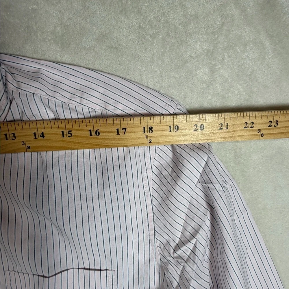 NWT J. Crew Men's Large Slim Untucked Short Purple Striped Casual Shirt
